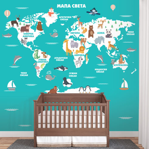 Foto tapete Mapa sveta 8